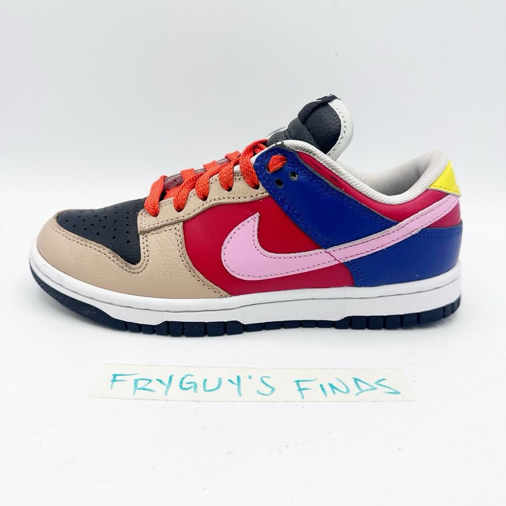 Nike By You NBY Dunk Low Shoes FV9524-900 Womens Size 5.5 Colorblock Sneakers